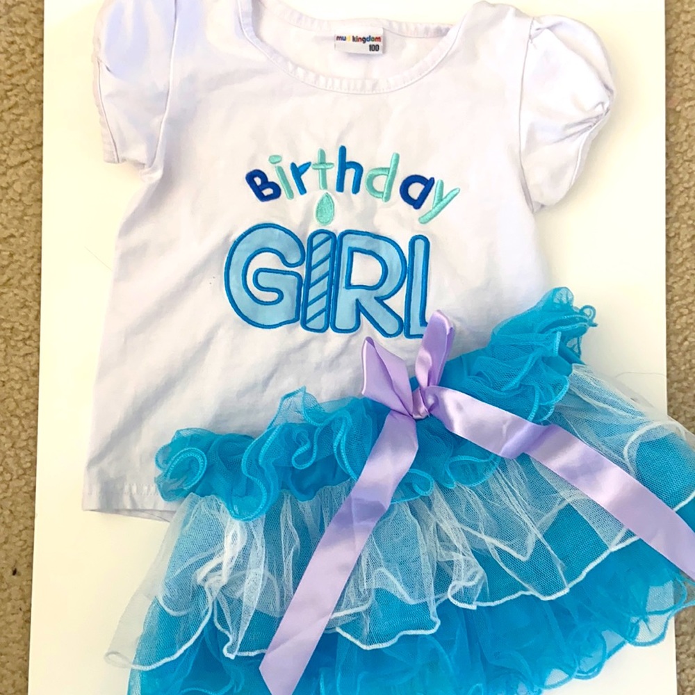 Toddler girl birthday tutu and t-shirt size 2-3 y
